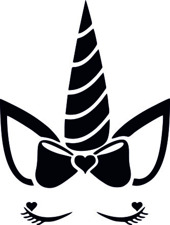 ARTEMISS Jednorožec - plastová šablona 369 Rozměr: C 14,5x14,5cm