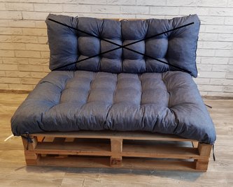 Paletový prošívaný sedák ALEX 120x80 cm, barva MODRÁ, Mybesthome Paletový prošívaný sedák ALEX 120x80 cm, barva MODRÁ, Mybesthome