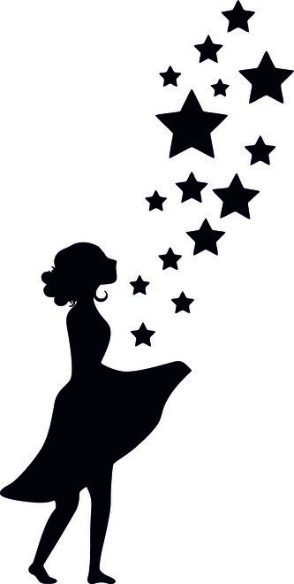 ARTEMISS Dívka s hvězdami - plastová šablona 365 Rozměr: E 29x29cm