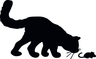 ARTEMISS Mačka s myšou - plastová šablóna 356 Rozmer: D 29x29cm