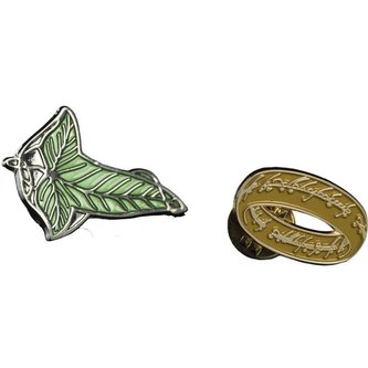 Set odznaků Lord of the Rings - Elven Leaf and One Ring