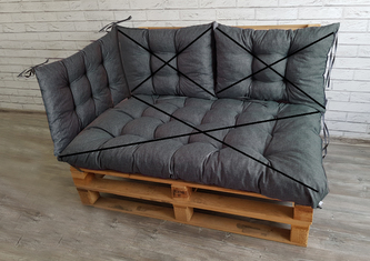 Paletová boční opěrka STEFANO 80x40 cm, barva ANTRACIT, MyBestHome Paletová boční opěrka STEFANO 80x40 cm, barva ANTRACIT, MyBestHome