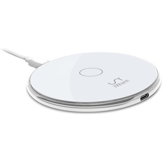 iWant bezdrátová nabíječka 10/7,5W bílá + 18W nabíjecí adaptér