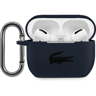 Lacoste Liquid Silicone Glossy Printing Logo Pouzdro pro Airpods Pro Navy