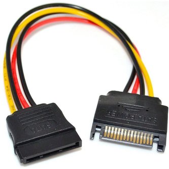 PremiumCord napájecí kabel k HDD SATA prodlužka 0,16m