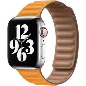 COTEetCI Double Suction kožený pásek pro Apple Watch 42/44mm žlutý