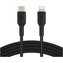 Belkin BOOST Charge Braided USB-C/Lightning odolný kabel, 2m, černý