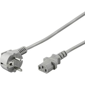 PremiumCord síťový kabel 230V k počítači šedý 2m