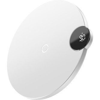 Baseus Digital LED bezdrátová nabíječka 10W bílá