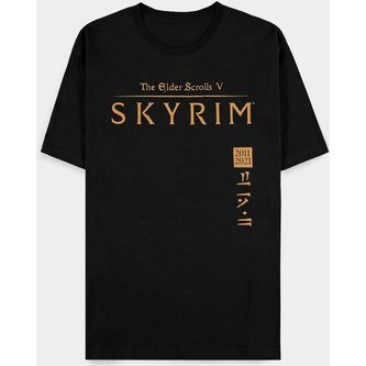 Tričko Skyrim - 10th Anniversary Metallic Front and Back S
