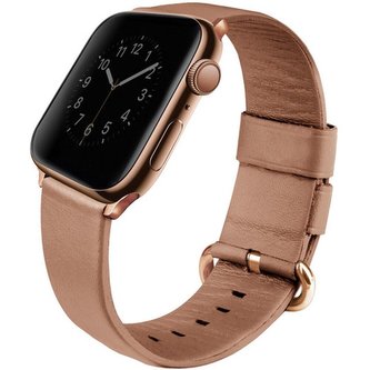 UNIQ Mondain kožený řemínek Apple Watch 41/40/38mm starorůžový