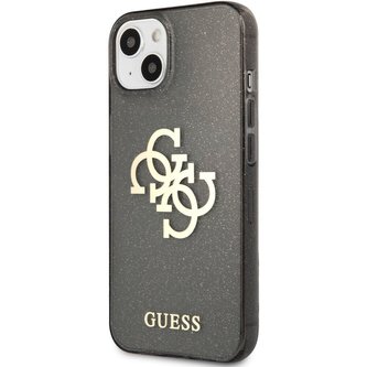 Guess TPU Big 4G Full Glitter Case iPhone 13 Mini černý