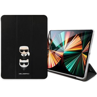 Karl Lagerfeld and Choupette Head Saffiano pouzdro iPad Pro 11" černé