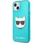 Karl Lagerfeld TPU Choupette Head Case iPhone 13 Fluo modrý