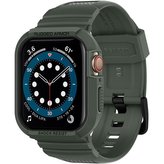 Spigen Rugged Armor Pro kryt s řemínkem Apple Watch 7/6/SE/5/4 44/45 mm zelený