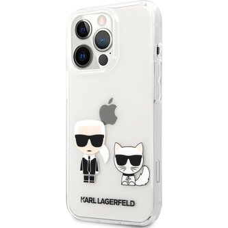 Karl Lagerfeld Ikonik Cover iPhone 13 Pre Max číry