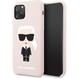 Karl Lagerfeld silikonový kryt iPhone 11 starorůžový