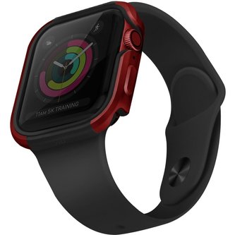 UNIQ Valencia kovové pouzdro Apple Watch Serie 4/5/6/SE (44mm) červené