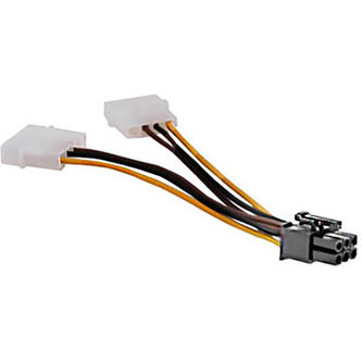 Akasa redukce napájení 2x4pin Molex (power 5,25) na 1xPCIexp