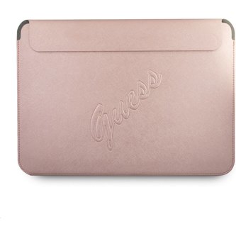 Guess PU Saffiano Sleeve pouzdro pro 13" Macbook/notebook růžové
