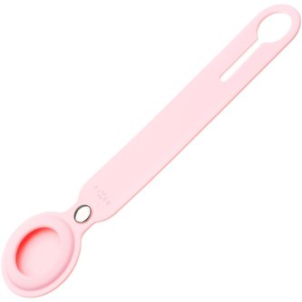 FIXED Silky silikonové pouzdro s popruhem Apple AirTag růžové