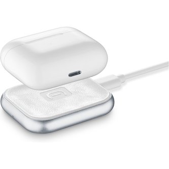 Cellularline Power Base bezdrôtová nabíjačka Apple Airpods/Airpods Pre biela