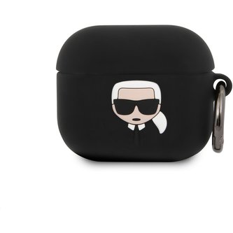 Karl Lagerfeld Karl Head silikonové pouzdro pro Airpods 3 černé