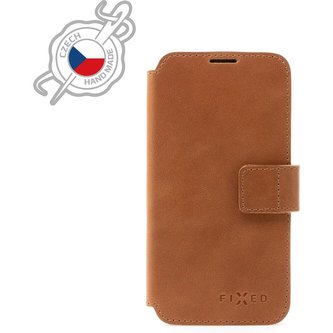 FIXED ProFit kožené pouzdro Apple iPhone 13 Mini hnědé