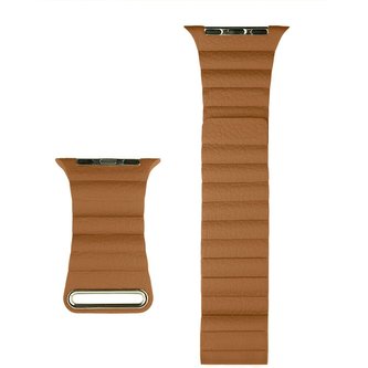 COTEetCI kožený magnetický řemínek Loop Band pro Apple Watch 42/44/45mm hnědý