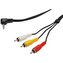 PremiumCord 3,5mm 4pinový - 3x Cinch RCA M/M 1,5m