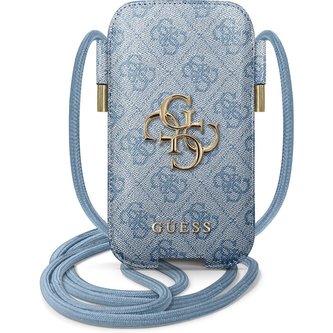 Guess PU 4G Metal Logo Pouch kapsa (L) modrá