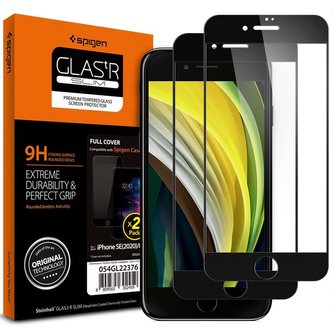 Spigen Glass FC 2 Pack tvrzené sklo iPhone SE (2022/2020)/8/7 černé