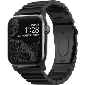 Nomad ocelový řemínek Apple Watch 44/42 mm černý