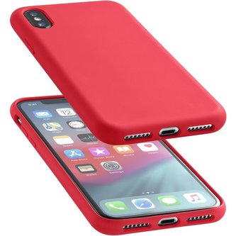CellularLine SENSATION ochranný silikonový kryt Apple iPhone XS Max červený