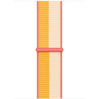 Apple Watch provlékací sportovní řemínek 45/44/42mm oranžovožlutý/bílý