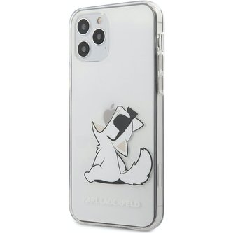 Karl Lagerfeld PC/TPU Choupette Eat kryt iPhone 12/12 Pro 6.1" čirý