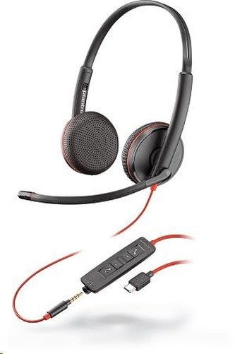 POLY náhlavní souprava BLACKWIRE 3225, USB-C, 3,5 mm jack, stereo POLY náhlavní souprava BLACKWIRE 3225, USB-C, 3,5 mm jack, stereo
