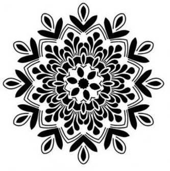 Mandala - plastová šablóna 004