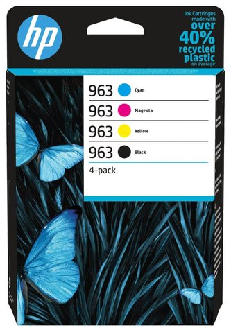 HP 963 CMYK Original Ink Cartridge 4-Pack  (700 / 700 / 700 / 1,000 pages)