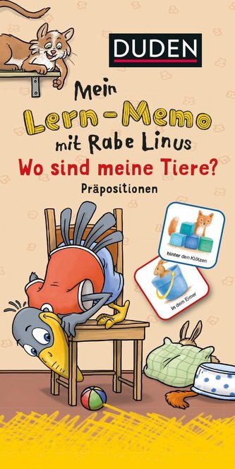 Mein Lern-Memo mit Rabe Linus - Wo sind meine Tiere? (Präpositionen) VE 3