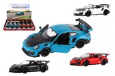 Auto Kinsmart Porsche 911 GT2 RS kov/plast 13cm 4 farby na spätné natiahnutie 12ks v boxe