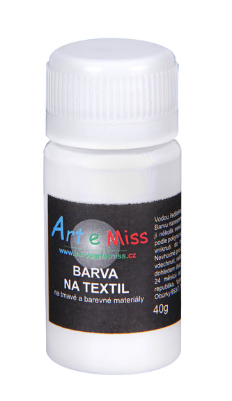 ARTEMISS Farba na tmavý textil 40g, biela