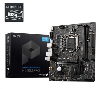 MSI MB Sc LGA1200 H510M PRO, Intel H510, 2xDDR4, 1xDP, 1xHDMI, 1xVGA, mATX MSI MB Sc LGA1200 H510M PRO, Intel H510, 2xDDR4, 1xDP, 1xHDMI, 1xVGA, mATX