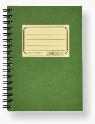 Kroužkový blok ZELENÁČ s boční vazbou A6, linky/tečky, 50 listů
