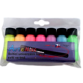ARTEMISS Sada univerzálnych farieb svietiacich v tme 7x12g