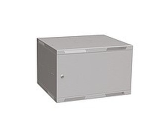 Solarix rozvádzač nástenný skladaný SENSA LITE 6U 450mm, dvere plech, RAL 7035, SENSA-L-6U-545-21-G