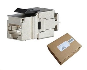 Solarix MULTIPACK 24 ks - 10G rýchlozarezávací keystone CAT6A STP čierny SXKJ-10G-STP-BK-NA