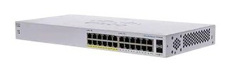 Cisco switch CBS110-24PP, 24xGbE RJ45, 2xSFP (combo with 2 GbE), fanless, PoE, 100W - REFRESH