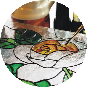 Vitrážní barva na sklo transparentní 40g, tmavá zelená