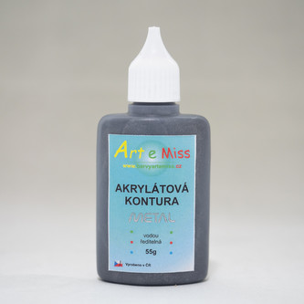 Akrylátová kontura METAL 55g, bílá